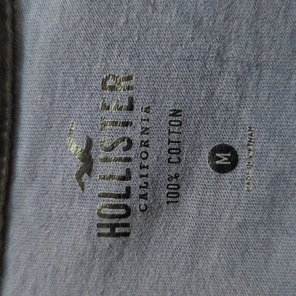 Hollister Men's Cotton Short Sleeve Tech Logo 70's Court side Ringer - Picture 4 of 8